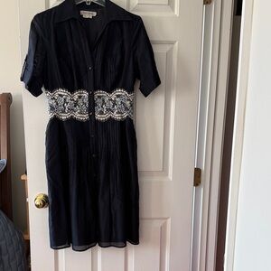 Dress with Embellished Waist